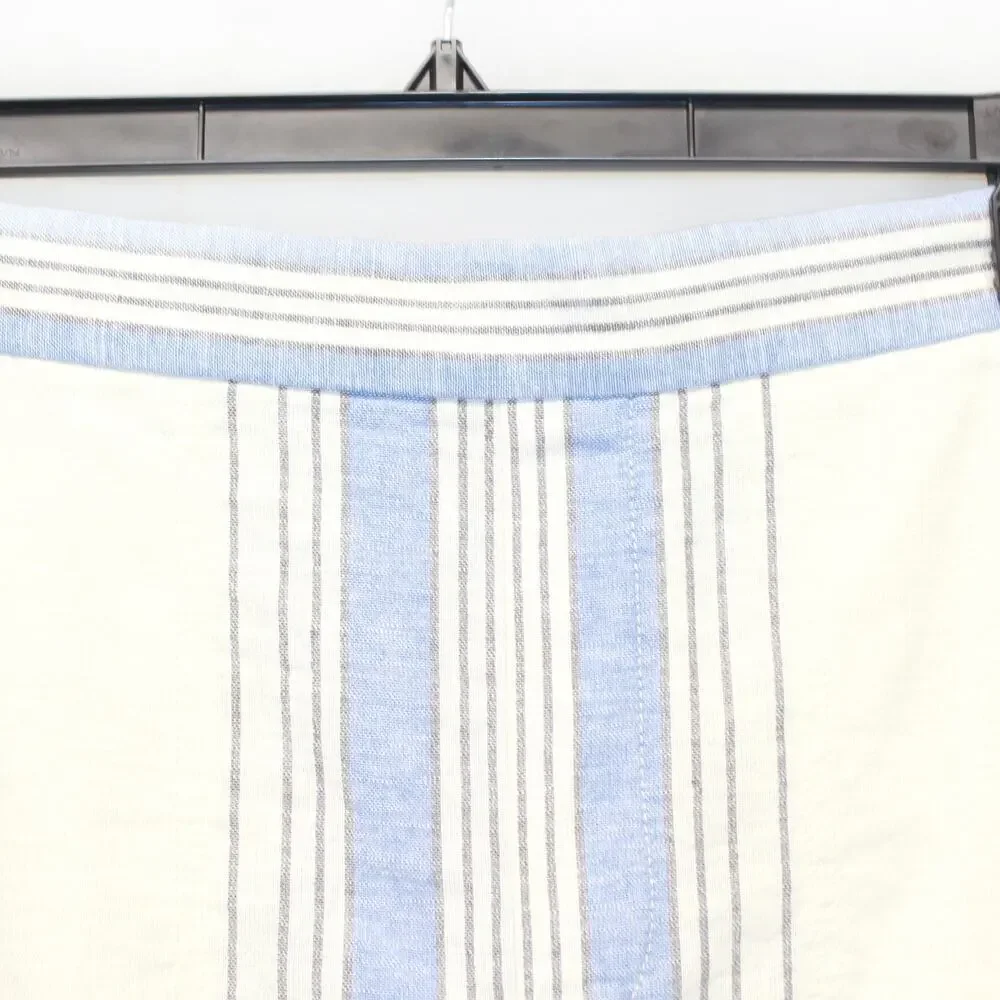 Banana Republic New Linen Blend Blue Striped Casual Resort Summer Shorts Small